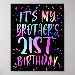 Poster C'est l'anniversaire des 21 ans de mon frère Color