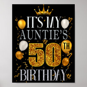 Poster C'est l'anniversaire des 50 ans de ma tante Joyeux