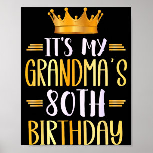 Poster C'est l'anniversaire des 80 ans de ma grand-mère J