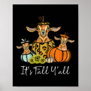 Poster C'est l'automne, vous tous chèvre animal léopard c