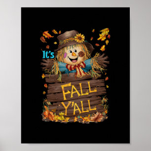 Poster C'est l'automne, vous tous, joli épouvantail, auto