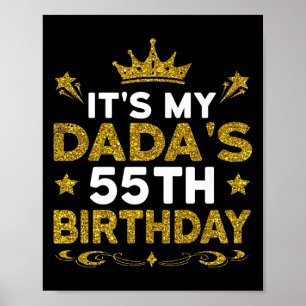 Poster C'est le 55e anniversaire de mon papa Joyeux anniv
