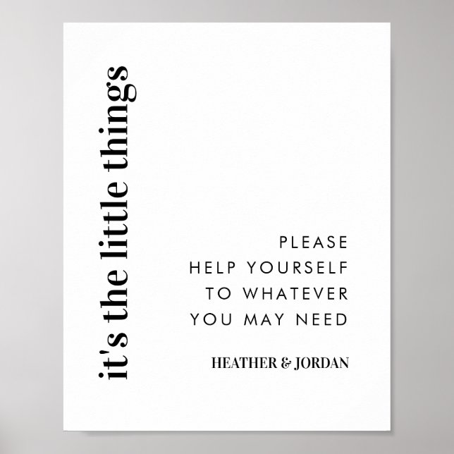 Poster C'est le panneau de la salle de bain Mariage Littl (Devant)