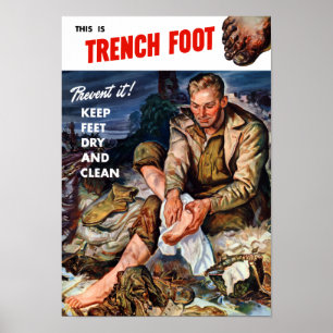 Poster C'Est Le Pied De Tranche - Gardez Les Pieds Sèches