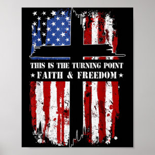 Poster C'est le tournant Foi chrétienne patriotique