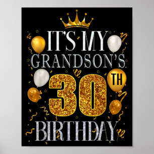 Poster C'est les 30 ans de mon petit-fils Joyeux Annivers