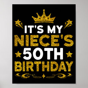Poster C'est les 50 ans de ma nièce Joyeux Anniversaire 5