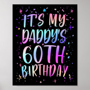 Poster C'est les 60 ans de mon papa Coloré Joyeux 60 ans