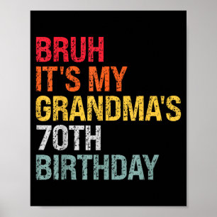 Poster C'est les 70 ans de ma grand-mère Reine 70 ans