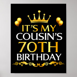 Poster C'est les 70 ans de mon cousin Joyeux Anniversaire