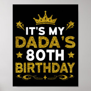 Poster C'est les 80 ans de mon papa Joyeux Anniversaire 8
