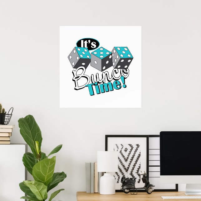 Poster C'est l'heure de Bunco ! (Bureau à domicile)