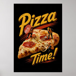 Poster C'est l'heure de la pizza !