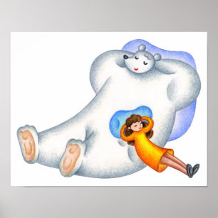 Poster C'est l'heure de la sieste. Enveloppé de chaleur.