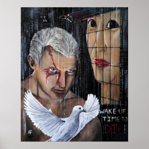 Poster C'est l'heure de mourir ! Peinture d'Alfred Fox