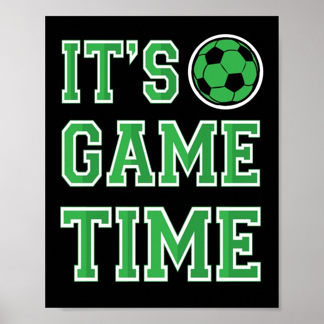Poster C'EST L'HEURE DU JEU ! Soccer Party Signer Imprime (Devant)