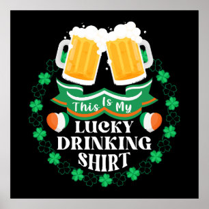Poster C'est ma Saint-Patrick de bière chanceuse