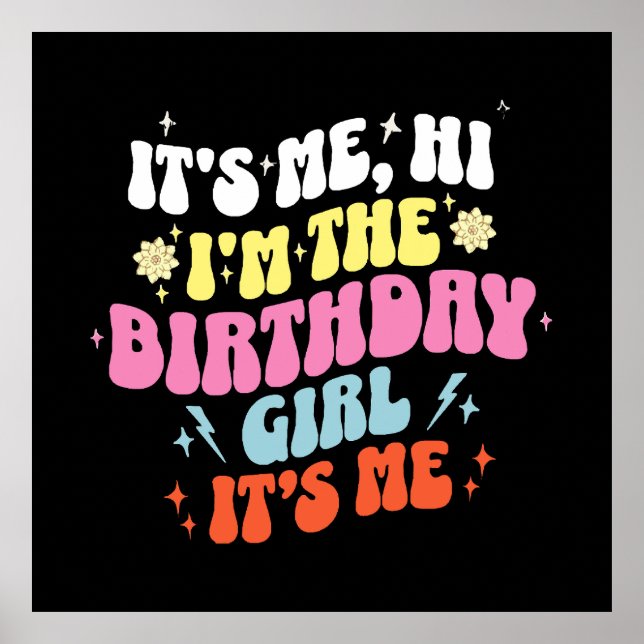Poster C'Est Moi Filles Fête Anniversaire (Devant)