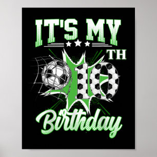 Poster C'est mon 10e anniversaire Football 10 ans Bday Pi