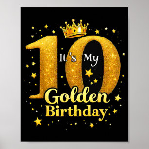 Poster C'est mon 10ème anniversaire d'or 10 ans Anniversa