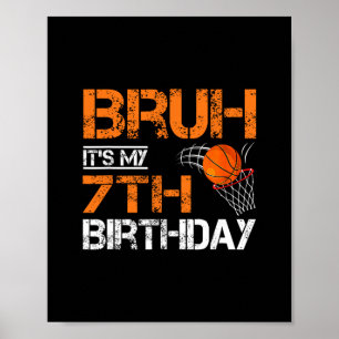 Poster C'est mon 7ème anniversaire Sketll 7 ans joueur