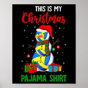 Poster C'Est Mon Amoureux Du Pajama Père Noël Volleyball 