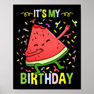 Poster C'est mon anniversaire Pastèque