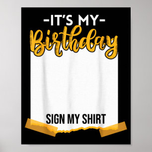 Poster C'est mon anniversaire signe mon anniversaire drôl