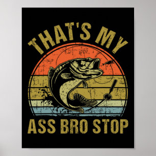 Poster C'est mon arrêt de frère - Mème de pêche vintage d