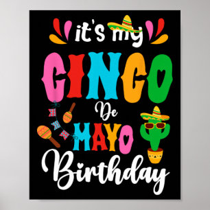 Poster C'est mon Cinco De Mayo Anniversaire Mexicain Matc