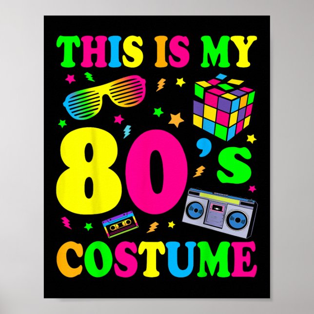 Poster C'est mon costume 80s 90s Party (Devant)