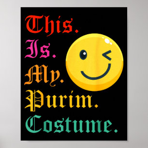 Poster C'est mon costume de Pourim drôle juif 