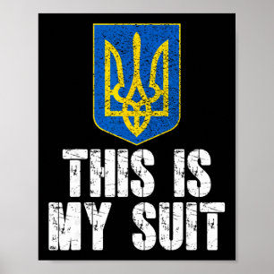 Poster C'est Mon Costume Soutien Ukraine Trident Ukrainie