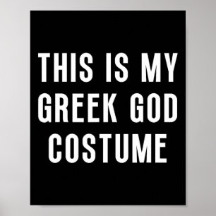 Poster C'Est Mon Dieu Grec Costume Halloween Drôle Facile