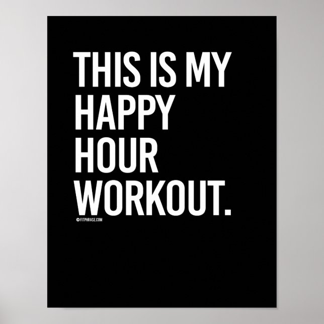 Poster C'est mon entraînement happy hour - - Humour de gy (Devant)