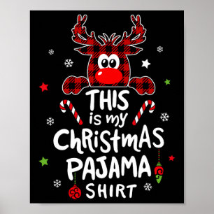 Poster C'Est Mon Jeu De Noël Amusant Reindee De Noël