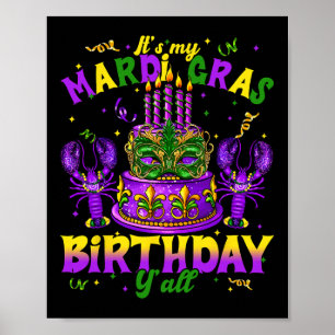 Poster C'Est Mon Mardi Gras Anniversaire Yall Mardi Gras 