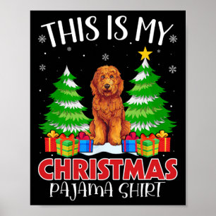 Poster C'Est Mon Pajama Goldendoodle Chien De Noël