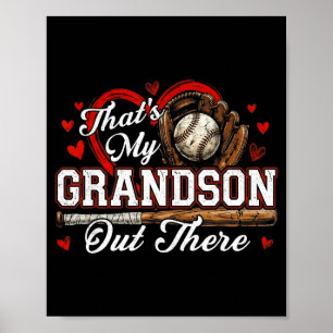 Poster C'est mon petit-fils là-bas femmes baseball grand-