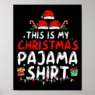 Poster C'Est Mon Pyjama De Noël Drôle Les Hommes De Noël