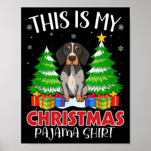 Poster C'Est Mon Pyjama De Noël Pointer Chien Xm