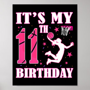 Poster C'est mon thème de squelette d'anniversaire de 11