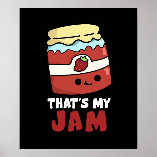 Poster C'est My Jam Funny Jar of Jam Pun Dark BG (Devant)