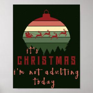 Poster C'est Noël, je ne suis pas adroit aujourd'hui