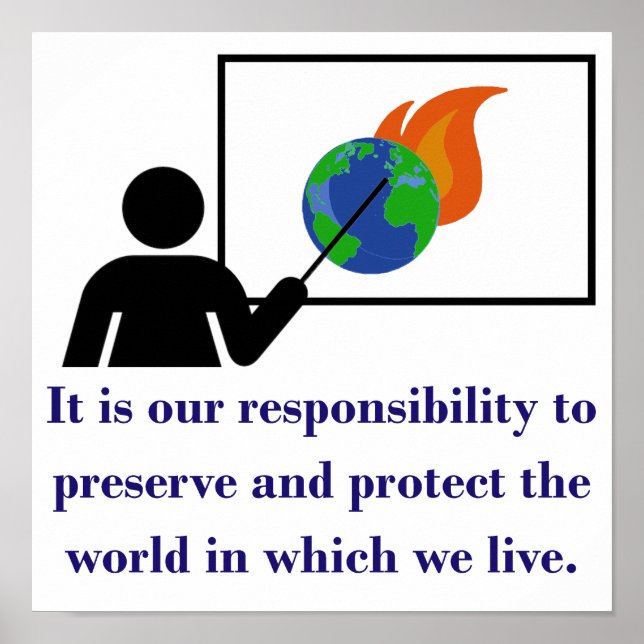 Poster C'Est Notre Responsabilité De Préserver - Climat (Devant)