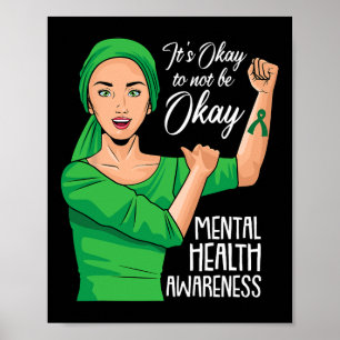 Poster C'Est Ok Ne Pas Être Ok Sensibilisation Santé Ment