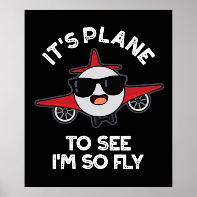 Poster C'est prévu de voir que je suis si volante avion P (Devant)