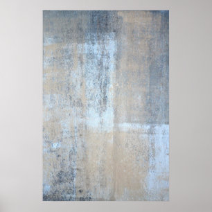 Poster 'C'est simple' Gris et Beige Abstrait Art