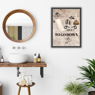 Poster C'est sur le point de descendre la salle de bain