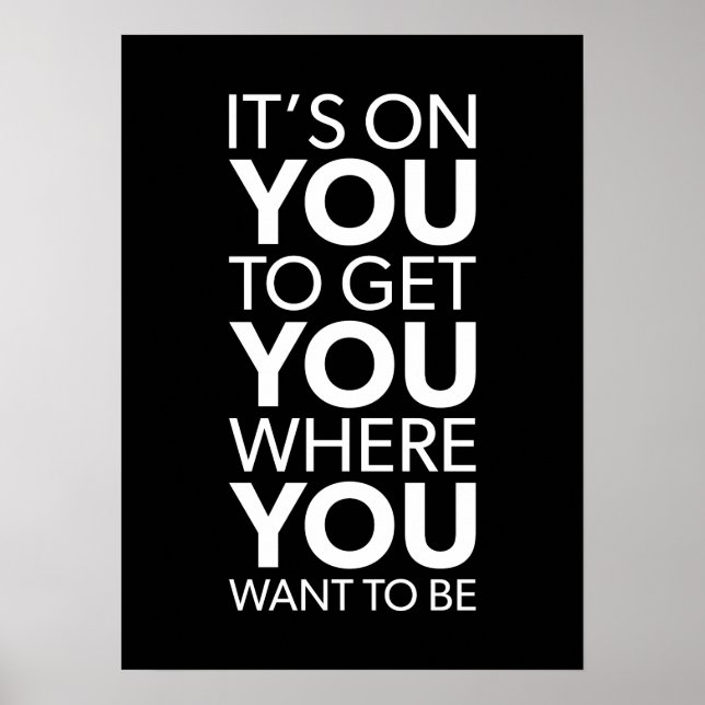 Poster C'est sur vous, Gym Succès Hustle Grind Motivation (Devant)